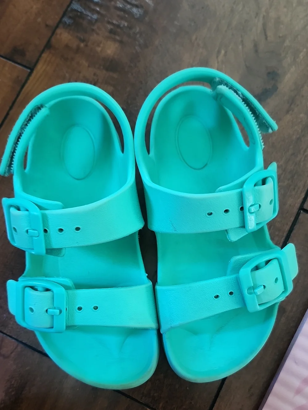 FREE ADD ON! Cat & Jack Size Little Kid 9 Kids Teal Adjustable Buckle Sandals